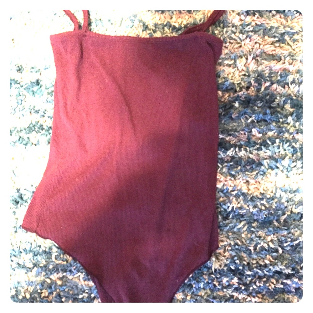 Brandy Melville maroon bodysuit